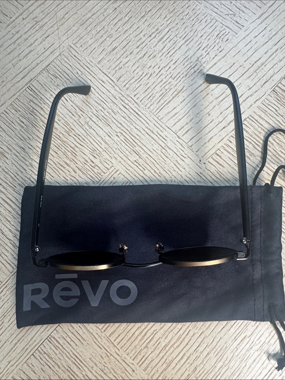 Vintage Revo JAPAN A1110/010 Bronze Black Frame Sunglasses with Purple Lenses